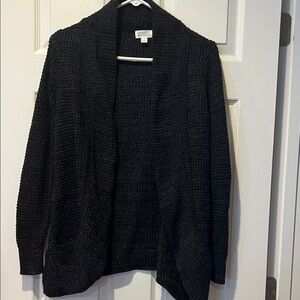 Market & Spruce Black Knit Cardigan
